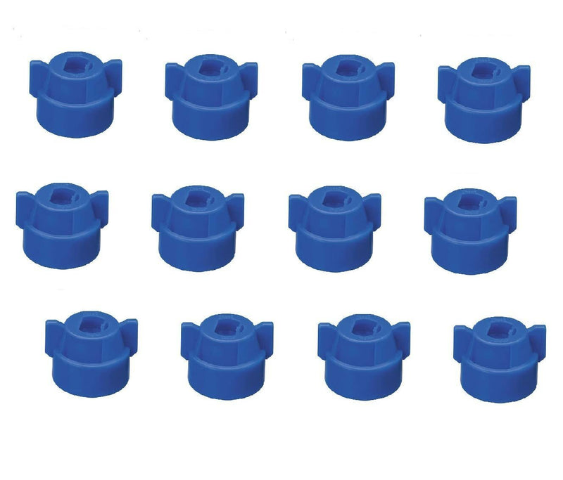 DURAFORCE Pack of 12 - Quick TeeJet Blue Nylon Cap For TP, XR, DG, OC, Turbo & AIXR Tips