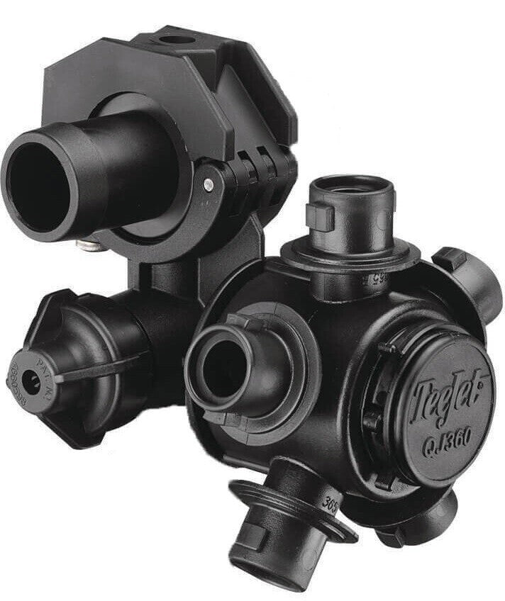 DURAFORCE 5 Outlet Quick Nozzle Body w/ Check Valve 3/4" ID Single Hose Shank For Dry Boom