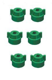 DURAFORCE Pack of 6 - Quick TeeJet Green Nylon Cap For TP, XR, DG, OC, Turbo & AIXR Tips