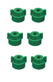DURAFORCE Pack of 6 - Quick TeeJet Green Nylon Cap For TP, XR, DG, OC, Turbo & AIXR Tips