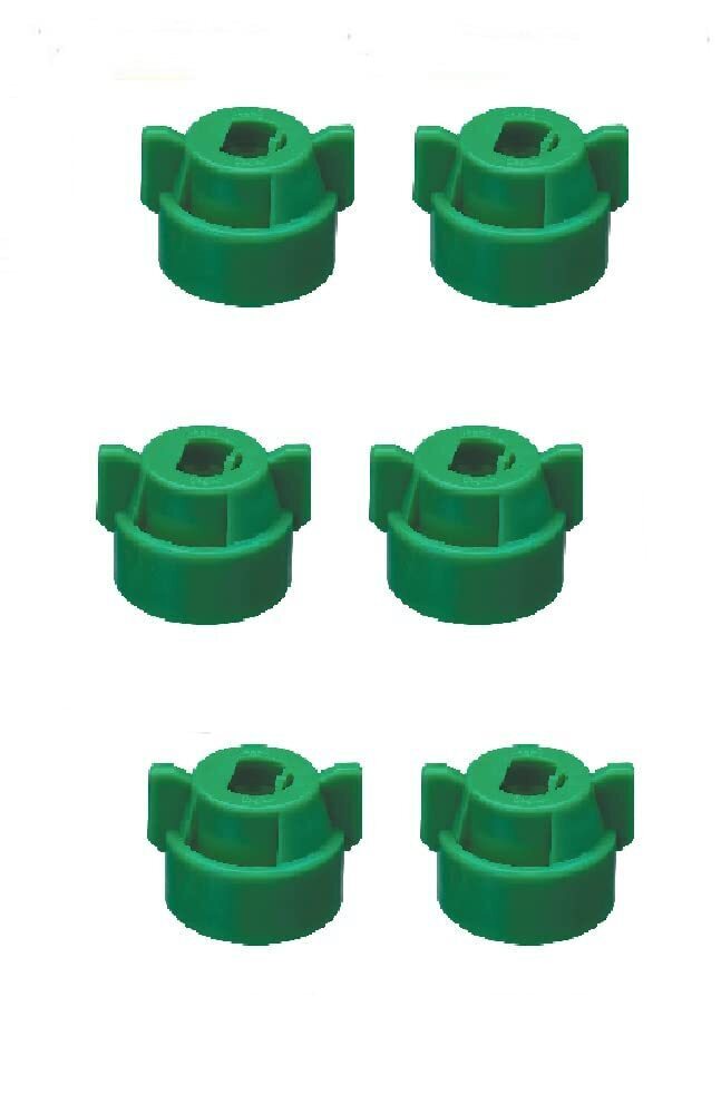 DURAFORCE Pack of 6 - Quick TeeJet Green Nylon Cap For TP, XR, DG, OC, Turbo & AIXR Tips