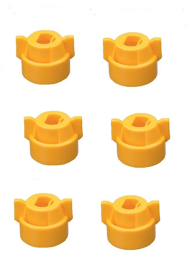 DURAFORCE Pack of 6 - Quick TeeJet Yellow Nylon Cap For TP, XR, DG, OC, Turbo & AIXR Tips