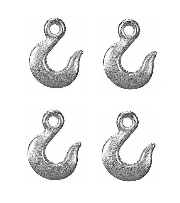 DURAFORCE Pack of 4 - 5/16" Chain Slip Hook Grade 30 w/ 1,900 LB Load Limit 07408