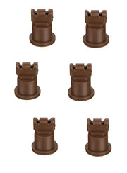 DURAFORCE Pack of 6 - TeeJet AI Turbo TwinJet Brown Flat Spray Tip Rated 0.5 GPM @ 40 PSI