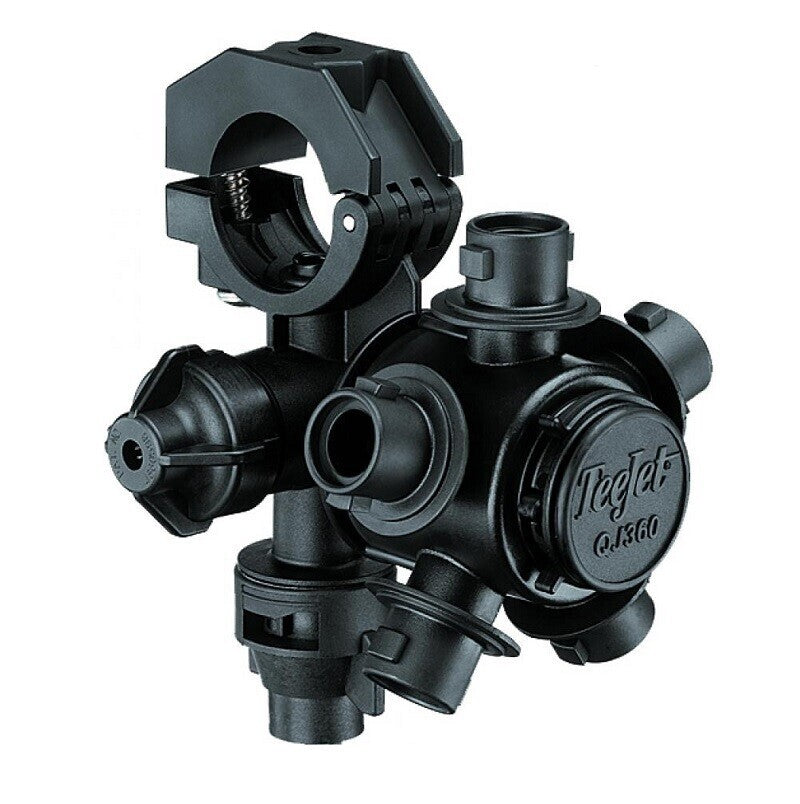 DURAFORCE 5 Outlet 1" Clamp Quick TeeJet Nozzle Body w/ Fertilizer Outlet For Wet Booms