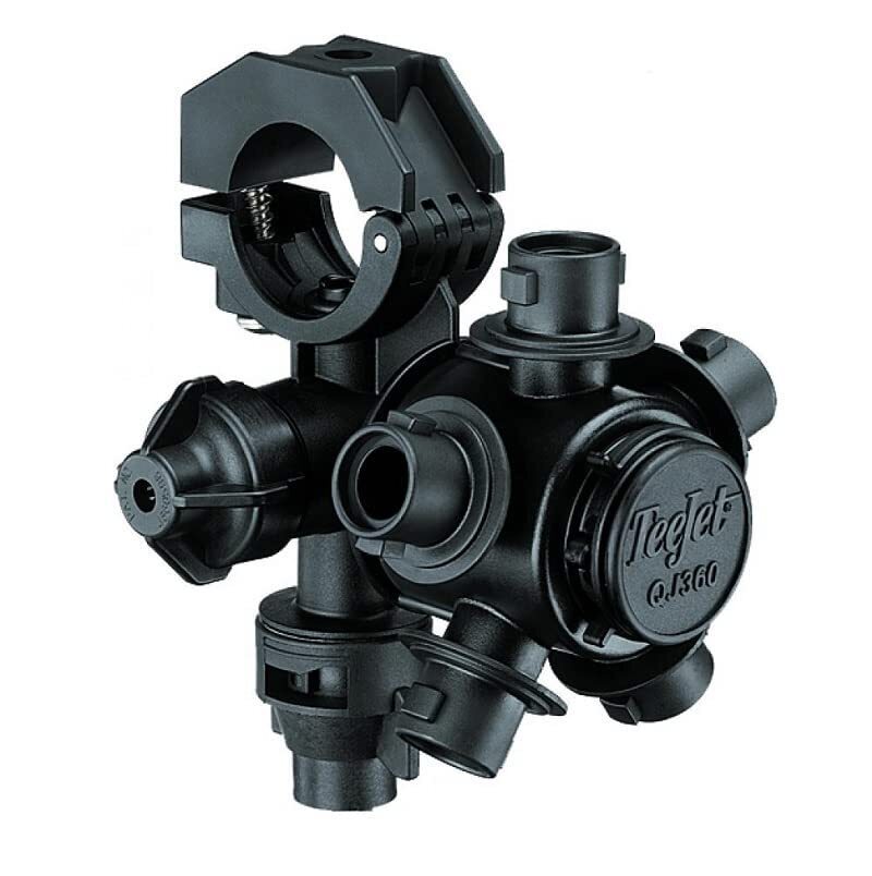 DURAFORCE 5 Outlet 1" Clamp Quick TeeJet Nozzle Body w/ Fertilizer Outlet For Wet Booms