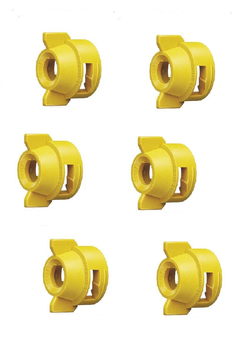 DURAFORCE Pack of 6 - Quick TeeJet Yellow Nylon Cap For TK-V & TF-V Style Spray Tip