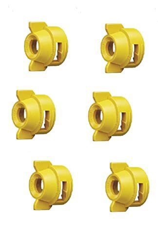 DURAFORCE Pack of 6 - Quick TeeJet Yellow Nylon Cap For TK-V & TF-V Style Spray Tip