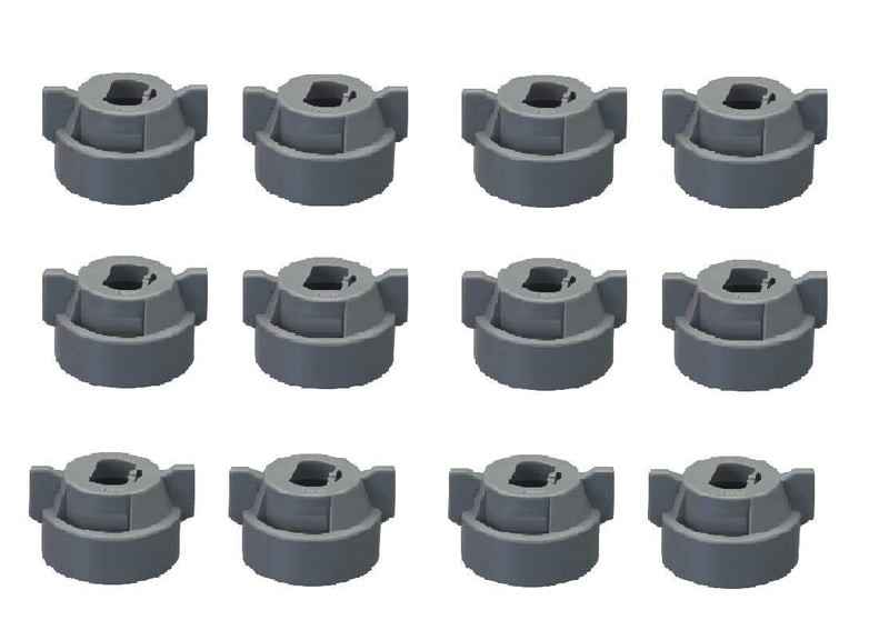 DURAFORCE Pack of 12 - Quick TeeJet Gray Nylon Cap For TP, XR, DG, OC, Turbo & AIXR Tips