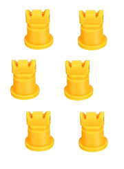 DURAFORCE Pack of 6 - TeeJet AI Turbo TwinJet Yellow Flat Spray Tip Rated 0.2 GPM @ 40 PSI