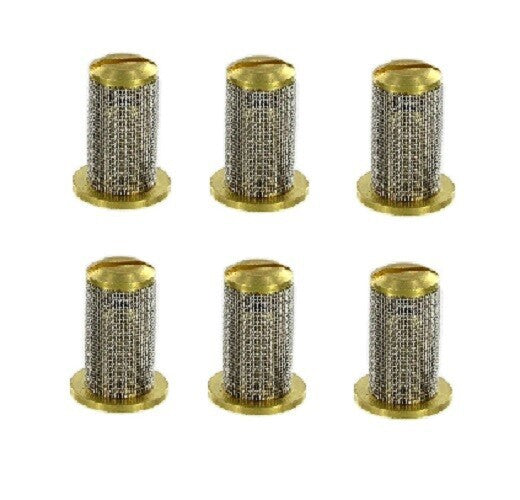 DURAFORCE 6 of Teejet Brass Check Valve Tip Strainer w/ SS 50 Mesh Screen Opens @ 5 PSI