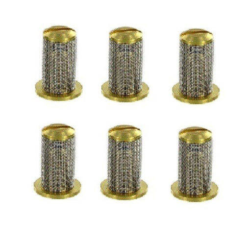 DURAFORCE 6 of Teejet Brass Check Valve Tip Strainer w/ SS 50 Mesh Screen Opens @ 5 PSI