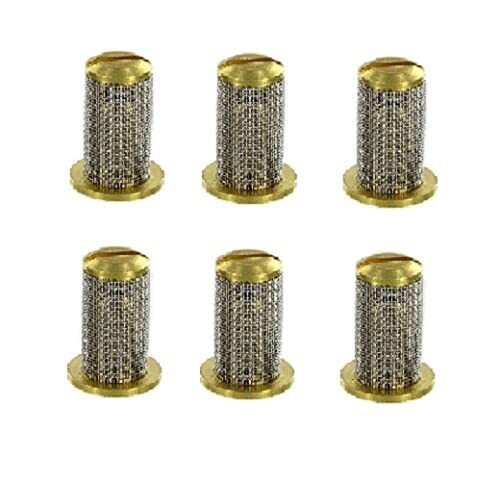 DURAFORCE 6 of Teejet Brass Check Valve Tip Strainer w/ SS 50 Mesh Screen Opens @ 5 PSI
