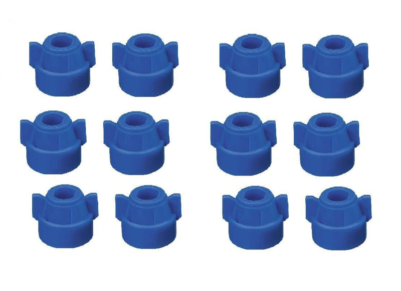 DURAFORCE Pack of 12 - Quick TeeJet Blue Nylon Cap For TJ60, AI, SJ3 & More Style Tips