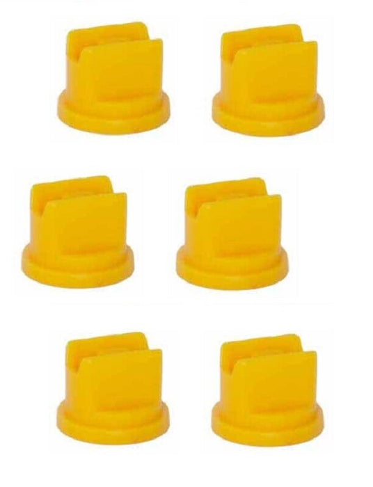 DURAFORCE Pack of 6 - Greenleaf Spraymax Extended Range Yellow Spray Tip 80° SMP8002