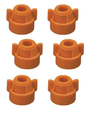 DURAFORCE Pack of 6 - Quick TeeJet Orange Nylon Cap For TJ60, AI, SJ3 & More Style Tips