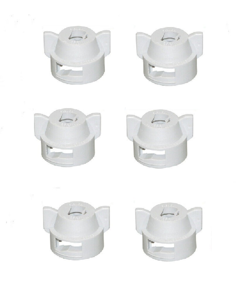 DURAFORCE Pack of 6 - Quick TeeJet White Nylon Cap For Flat, TP Standard & XR Style Tips