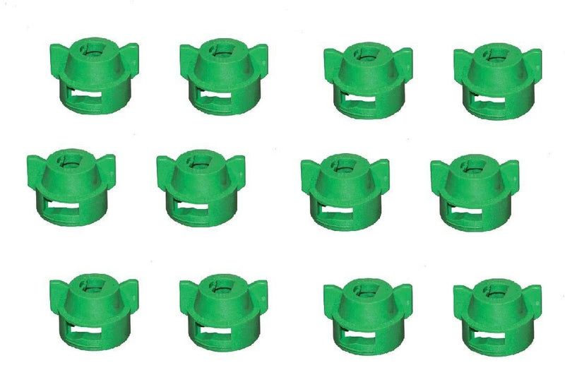 DURAFORCE Pack of 12 - Quick TeeJet Green Nylon Cap For Flat, TP Standard & XR Style Tips