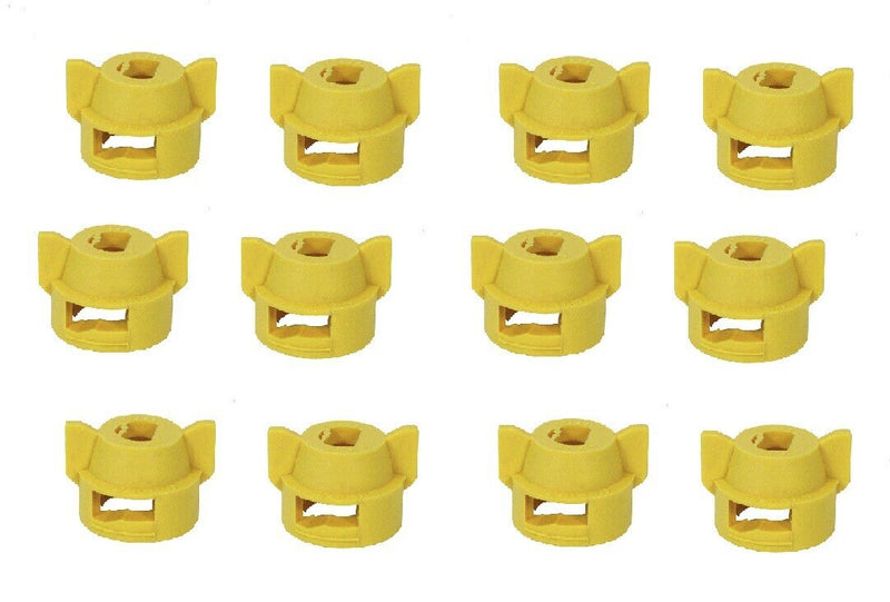 DURAFORCE Pack of 12 - Quick TeeJet Yellow Nylon Cap For Flat, TP Standard & XR Style Tips