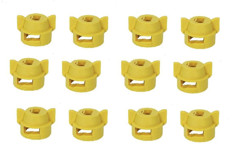 DURAFORCE Pack of 12 - Quick TeeJet Yellow Nylon Cap For Flat, TP Standard & XR Style Tips