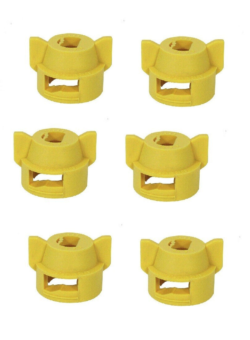 DURAFORCE Pack of 6 - Quick TeeJet Yellow Nylon Cap For Flat, TP Standard & XR Style Tips