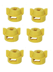 DURAFORCE Pack of 6 - Quick TeeJet Yellow Nylon Cap For Flat, TP Standard & XR Style Tips