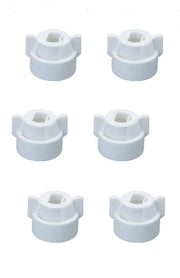 DURAFORCE Pack of 6 - Quick TeeJet White Nylon Cap For TP, XR, DG, OC, Turbo & AIXR Tips