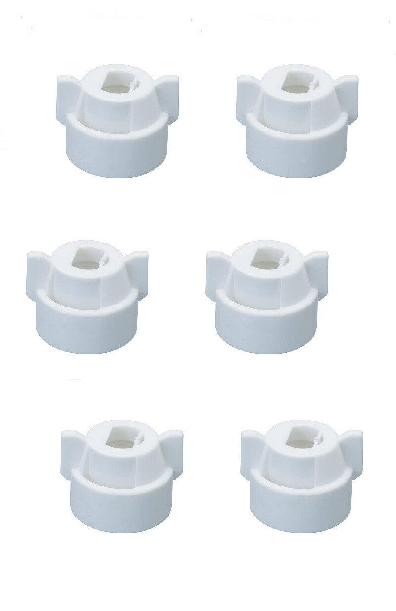 DURAFORCE Pack of 6 - Quick TeeJet White Nylon Cap For TP, XR, DG, OC, Turbo & AIXR Tips