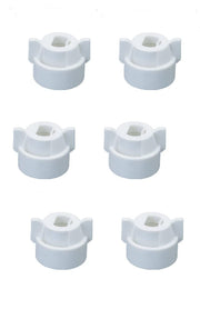 DURAFORCE Pack of 6 - Quick TeeJet White Nylon Cap For TP, XR, DG, OC, Turbo & AIXR Tips