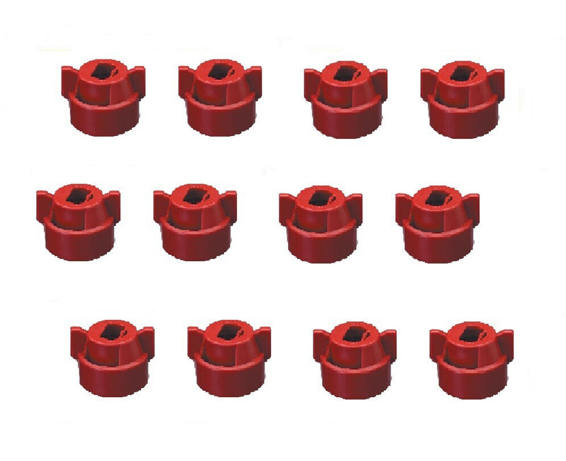 DURAFORCE Pack of 12 - Quick TeeJet Red Nylon Cap For TP, XR, DG, OC, Turbo & AIXR Tips