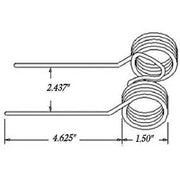 DURAFORCE 5 of Replacement Baler Teeth 4.625" Tine x 2.437" Gap x 1.5" Coil Diameter