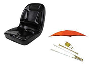 DURAFORCE Kubota Compact Tractor Seat & ROPS Orange Canopy Set w/ Rollbar Mount 530000BK -