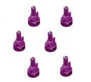 DURAFORCE Pack of 6 - TeeJet Air Induction Flat Spray Tips Purple 110° Polymer Visiflo