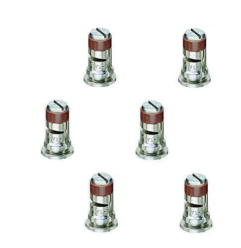 DURAFORCE Pack of 6 - TeeJet Stainless Steel Wide Angle Spray Tips Rated 0.5 GPM @ 40 PSI