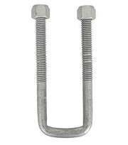 DURAFORCE Square U-Bolt 7/16" Thick x 1-3/4" ID x 5-1/2" Long w/ Zinc Plated Nuts S122