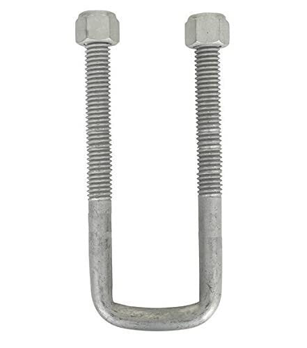 DURAFORCE Square U-Bolt 7/16" Thick x 1-3/4" ID x 5-1/2" Long w/ Zinc Plated Nuts S122