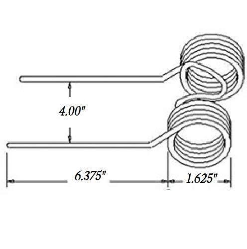 DURAFORCE 5 of Replacement Baler Teeth 6.375" Tine x 4" Gap x 1.625" Coil MF2C