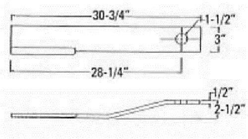 DURAFORCE Rotary Cutter Blade 30.75" x 3" x 0.5" w/ 1.5" Hole CCW USA MADE 67327BH