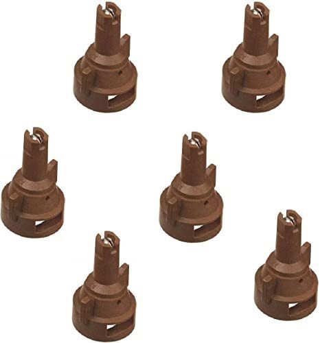DURAFORCE Pack of 6 - TeeJet Air Induction Flat Spray Tips Brown 110° Polymer Visiflo