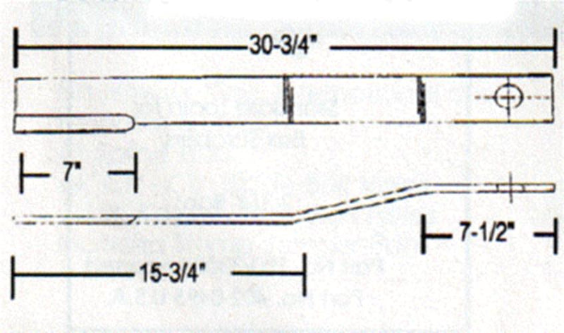 DURAFORCE Rotary Cutter Blade 30.75" x 3.5" x 0.5" w/ 1.5" Hole CCW USA MADE 464BH