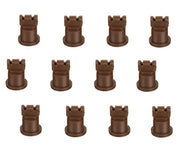DURAFORCE Pack of 12 - TeeJet AI Turbo TwinJet Brown Flat Spray Tip Rated 0.5 GPM @ 40 PSI