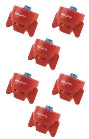 DURAFORCE Pack of 6 - Hypro Guardian Red Polymer Spray Tip 120° Rated @ 0.40 GPM 40 PSI
