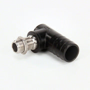 DURAFORCE TeeJet Celcon 1" Elbow Hose Barb x 11/16" MPT SS Nozzle Body w/ Jam Nut