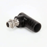 DURAFORCE TeeJet Celcon 1" Elbow Hose Barb x 11/16" MPT SS Nozzle Body w/ Jam Nut