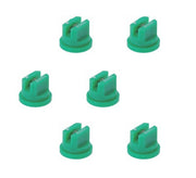 DURAFORCE Pack of 6 - TeeJet Extended Range Flat Spray Tips Green 80° Polymer w/ SS Insert
