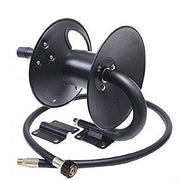 DURAFORCE Pressure Hose Reel Holds 50 Foot Hose w/ 5 Feet of Pump to Reel Connector Hose