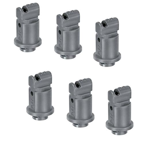 DURAFORCE Pack of 6 - TeeJet Induction Flat Spray Tips Gray 110° Polymer Visiflo