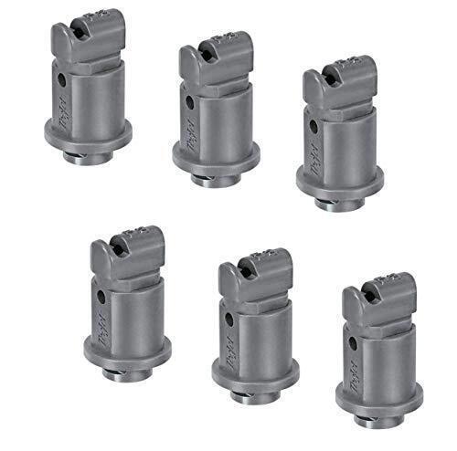 DURAFORCE Pack of 6 - TeeJet Induction Flat Spray Tips Gray 110° Polymer Visiflo