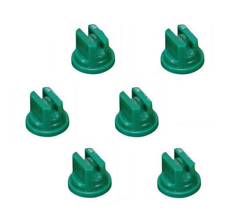 DURAFORCE Pack of 6 - TeeJet Drift Guard Flat Spray Tips Green 110° Polymer Visiflo