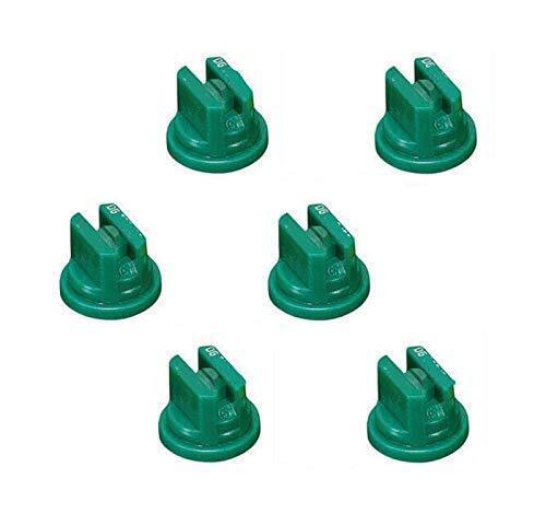 DURAFORCE Pack of 6 - TeeJet Drift Guard Flat Spray Tips Green 110° Polymer Visiflo